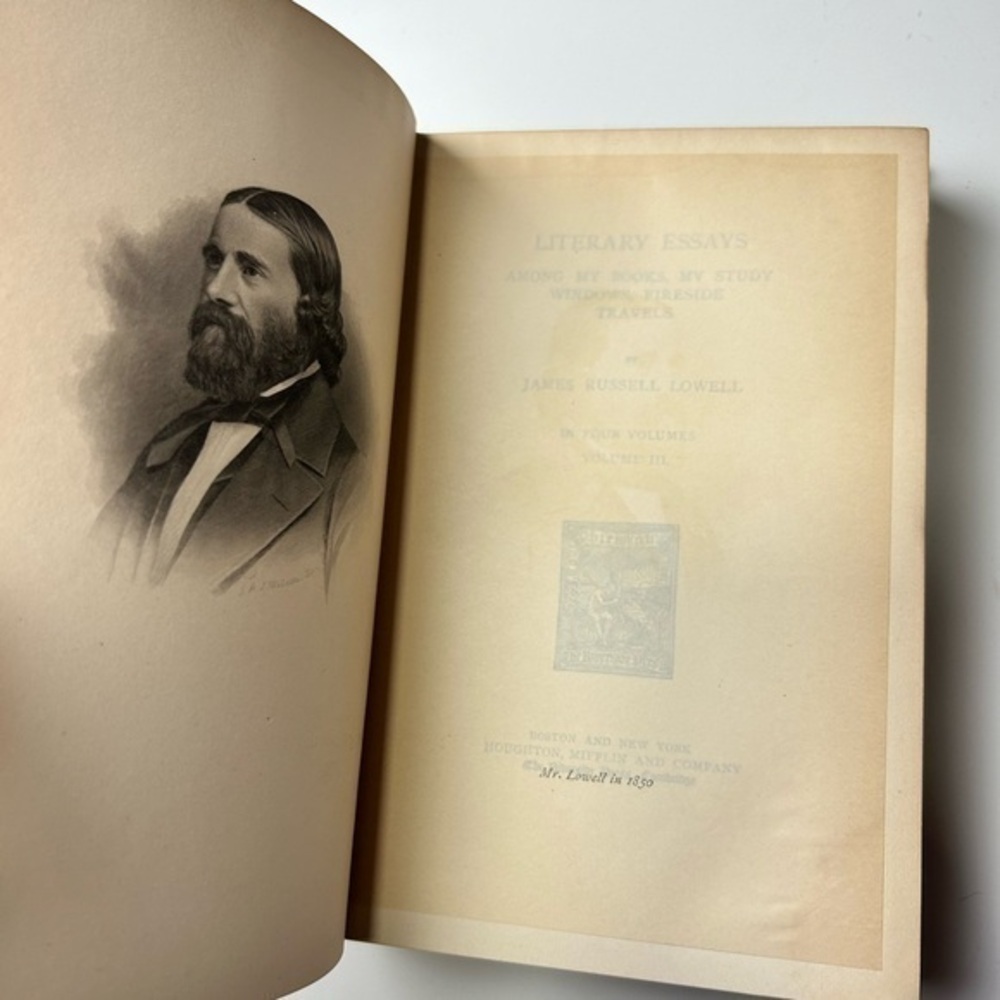 James‎ Russell Lowell Literary Essays vol III Antique